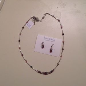 Necklace and earrings