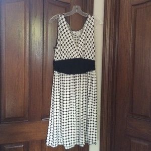 Max Studio polka dot sleeveless dress