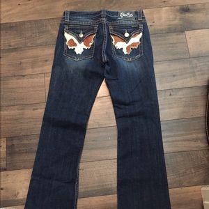 Miss Me - size 30 - cowhide on the pockets