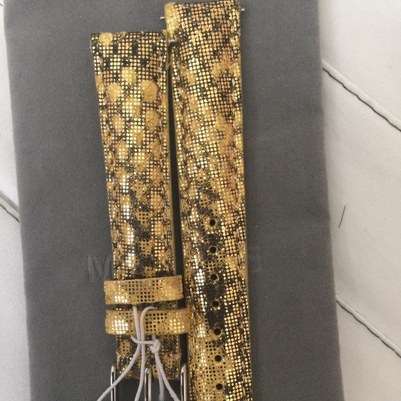 NWT MICHELE YELLOW MULTI STRAPS 16mm