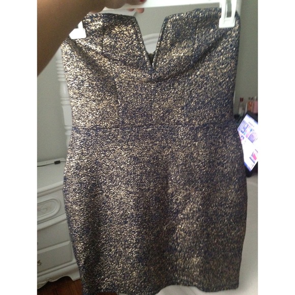 Blue with gold dress worn once