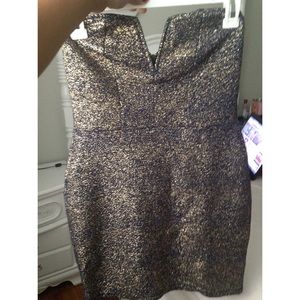 Blue with gold dress worn once