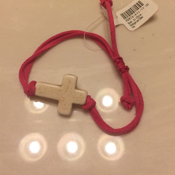 Pink cross bracelet!