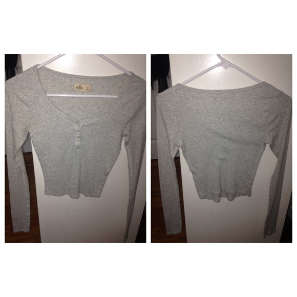 Hollister long sleeve crop top