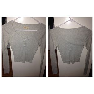 Hollister long sleeve crop top