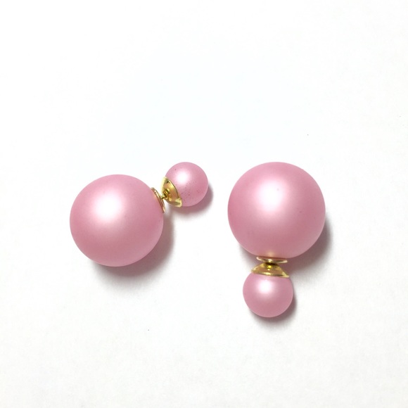 Jewelry - Pink double-sided earrings