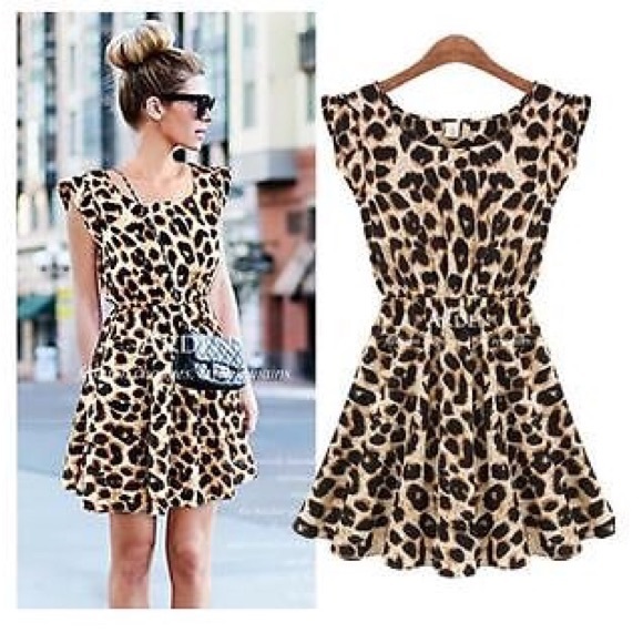 Boutique  Dresses & Skirts - Leopard Mini Summer Dress