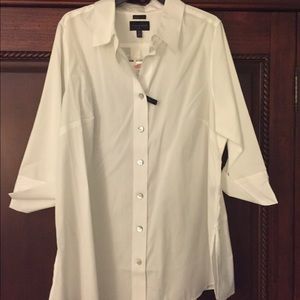 White wrinkle free top