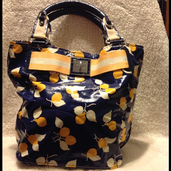 Juicy Couture beach/shopper Tote Blue & yellow