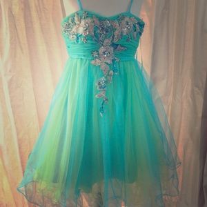 Homecoming Blue/Green Dress
