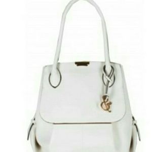 Large White Faux Leather Handbag