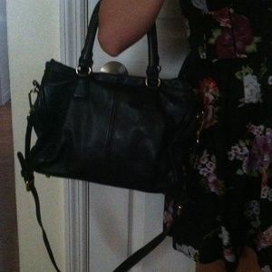 Zenith Black supple Leather satchel