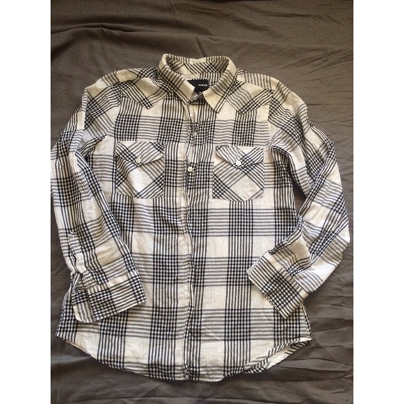 Hurley Plaid Button Down Top