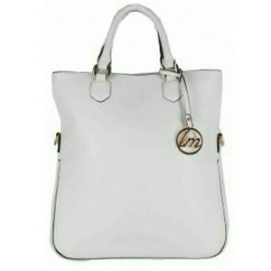 White Authentic Faux Leathet Handbag