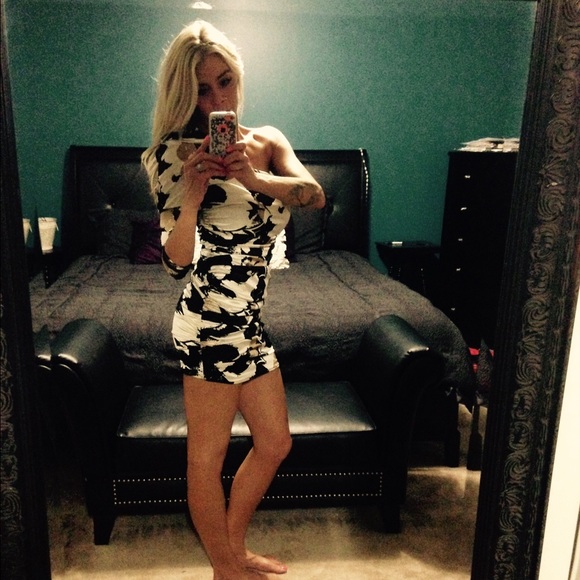 💋Silky one shouldered mini cocktail dress💋