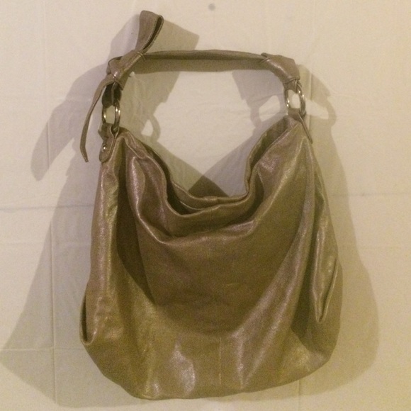 NWOT leather Banana Republic metallic gold purse