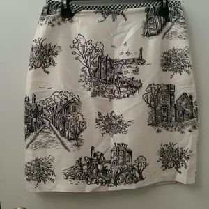 Cream Printed skirt
