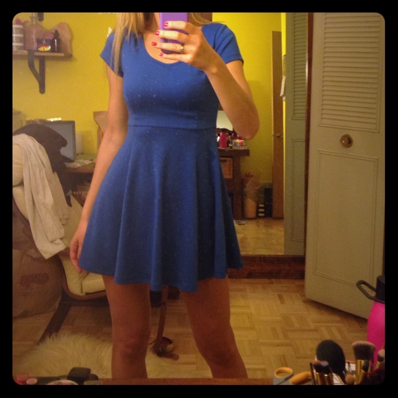 Skater blue dress