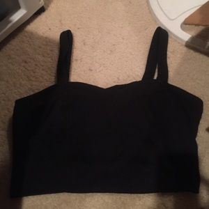 Rockabilly Black Bralette Top w/ Bow back