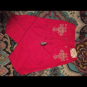 Red miss me jeans