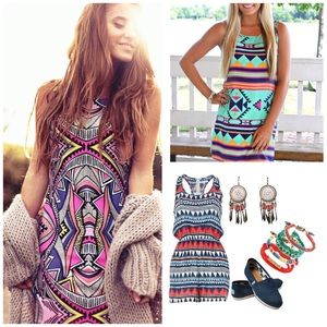 American Eagle Outfitters Tribal Pattern Dress