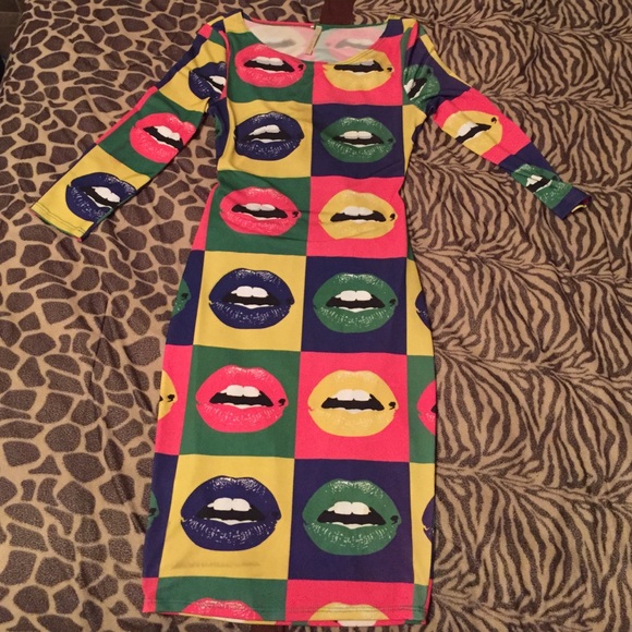 Multi Color Gorgeous Dress! 😍💜💛💚 - Picture 2 of 4