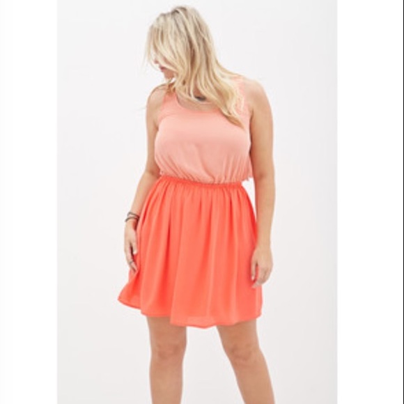Forever 21 + ombré fit & flare dress w/ open back