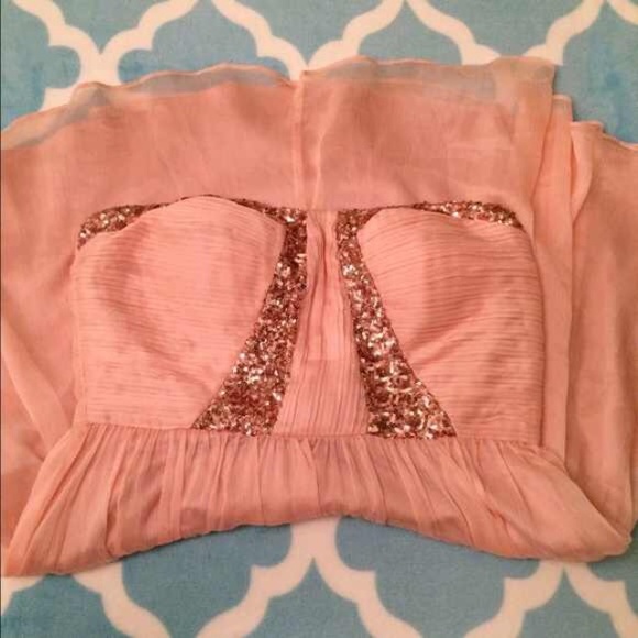 3/$40 💕 Gianni Bini GB Pink Sequin Chiffon Dress - Picture 3 of 4