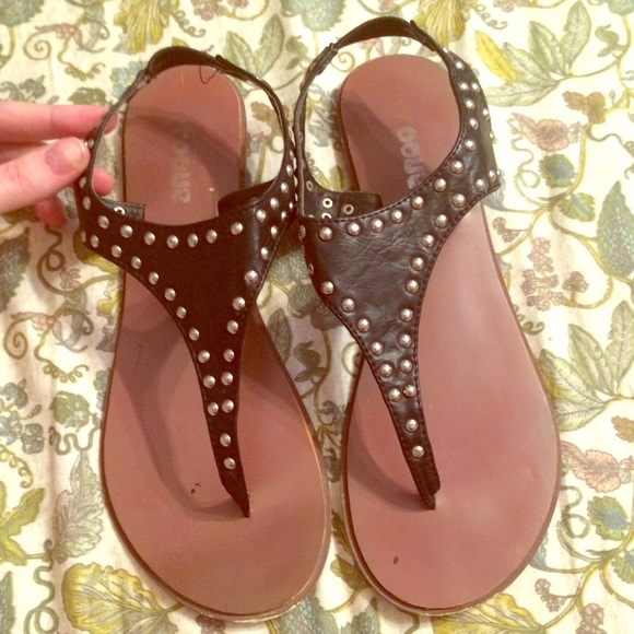 Black studded sandal