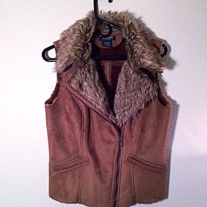 Faux Fur Suede Vest