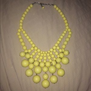 Light yellow bubble bead necklace