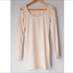 ❌Sold on Mercari❌ Cream Crotchet Dress