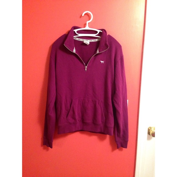 VS pink half zip sweater