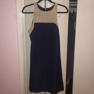 Navy and beige tank dress size large papaya