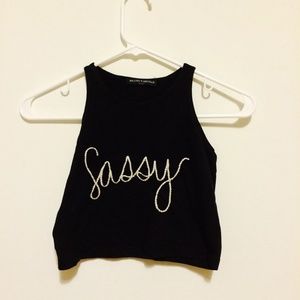 Brandy Melville Sassy cropped top
