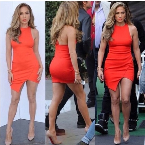 Orange Dress as worn by J-LO