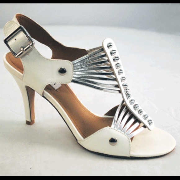Steve Madden White and silver Sandals