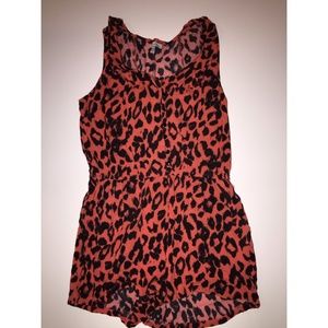 Charlotte Russe leopard romper