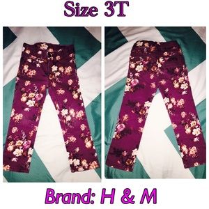 Floral skinny jeans