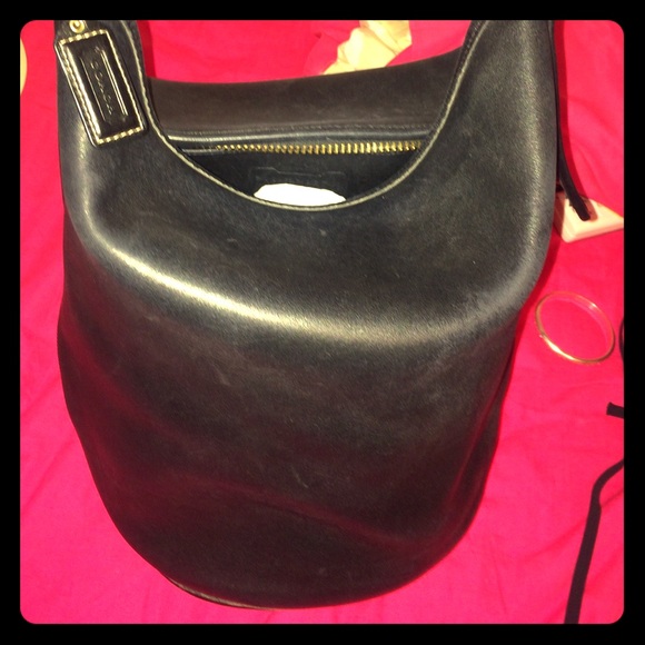 Large coach bucket bag