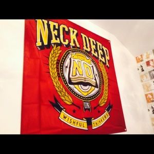 ✨Neck Deep Wishful thinking Fabric Poster✨ merch