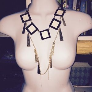 Gold tone colors statement necklaces