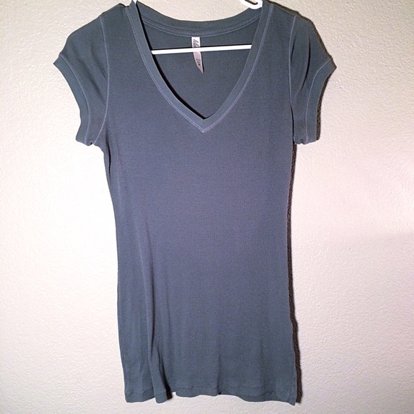 Olive Green V-Neck Tee