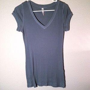 Olive Green V-Neck Tee