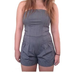 Sparkle & Fade Grey Strapless Romper
