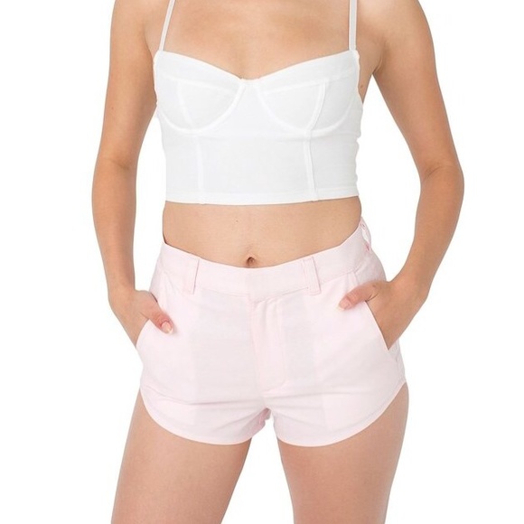 American Apparel Scalloped Edge Short Oxford Pink - Picture 4 of 4