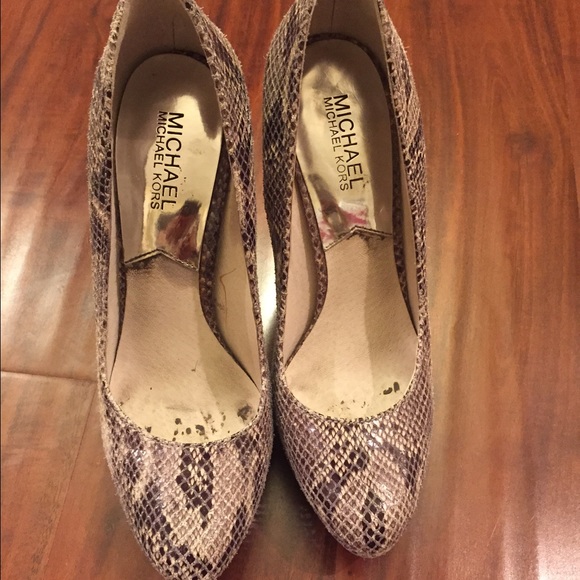 Mk snakeskin heels