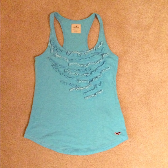 Hollister Blue Ruffle Tank