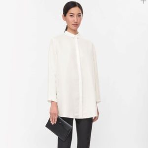 COS white button down in size 6. NEW with Tags