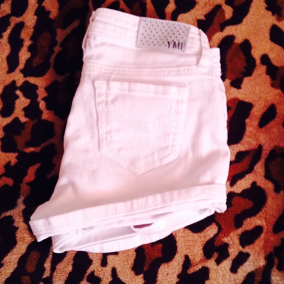 White YMI shorts